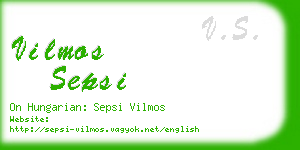 vilmos sepsi business card